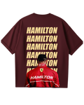 Lewis Hamilton Maroon Oversized Tee