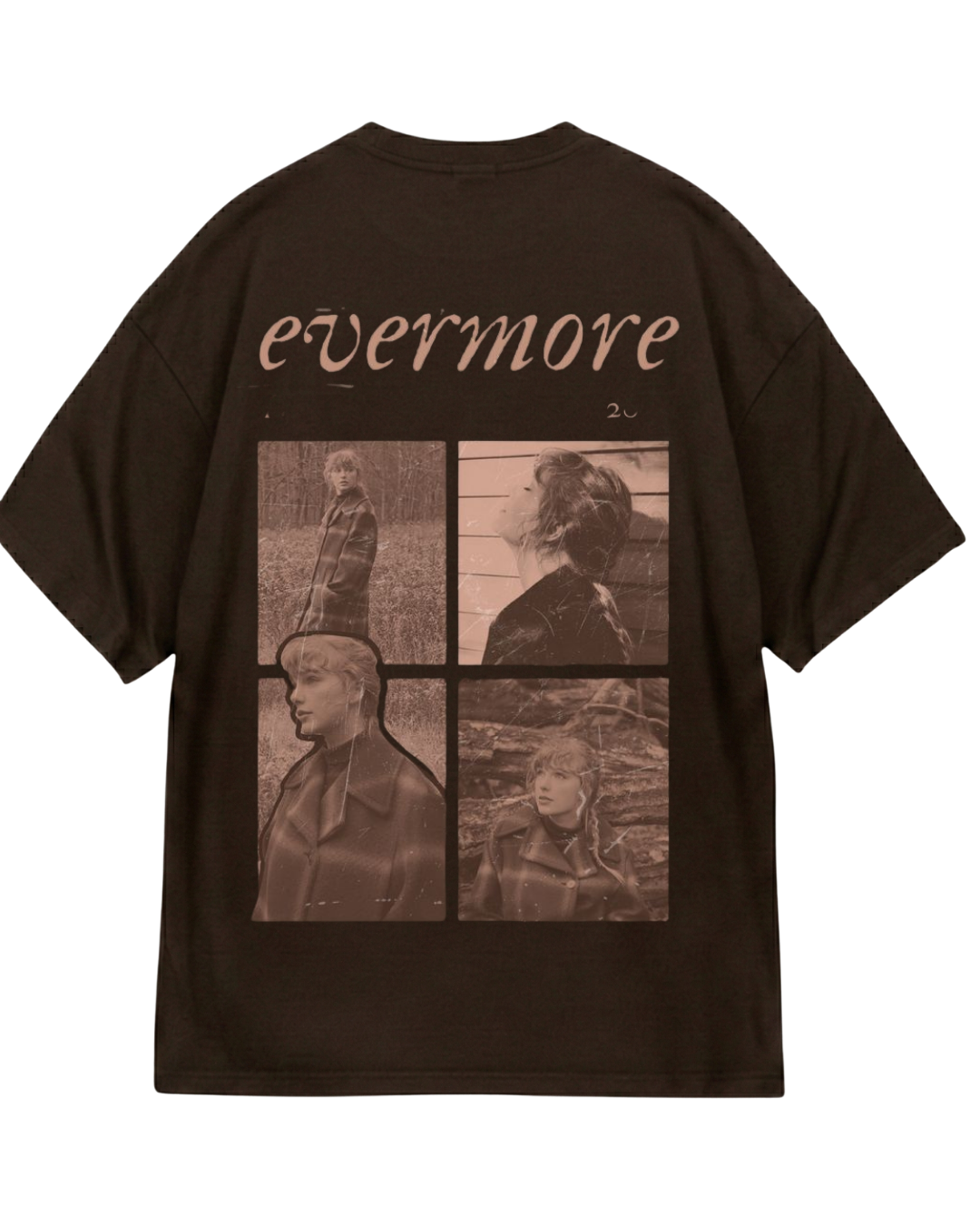 Taylor Swift Evermore Brown Oversized Tee