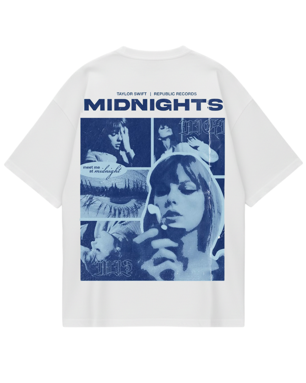 Taylor Swift Midnights White Oversized Tee