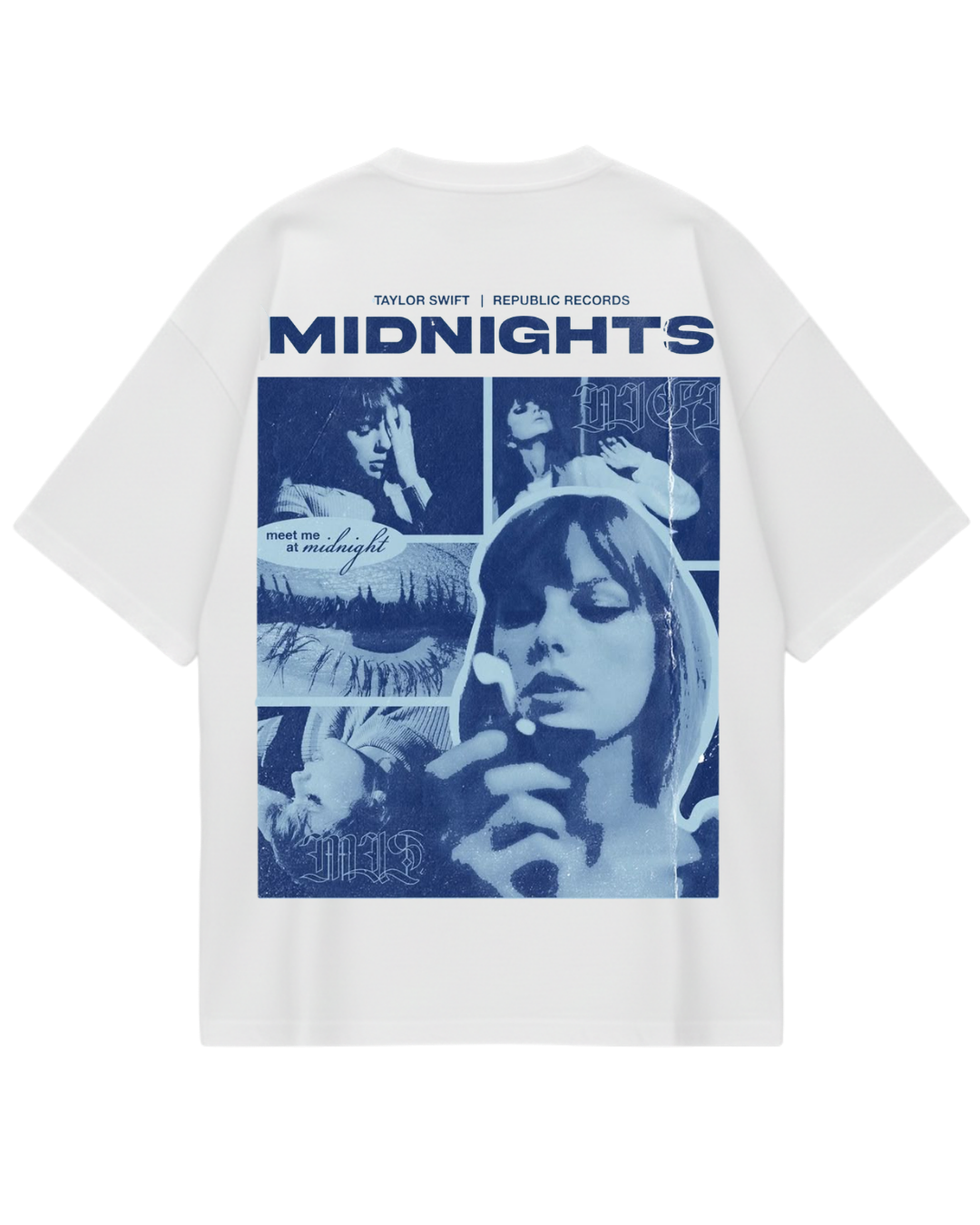 Taylor Swift Midnights White Oversized Tee