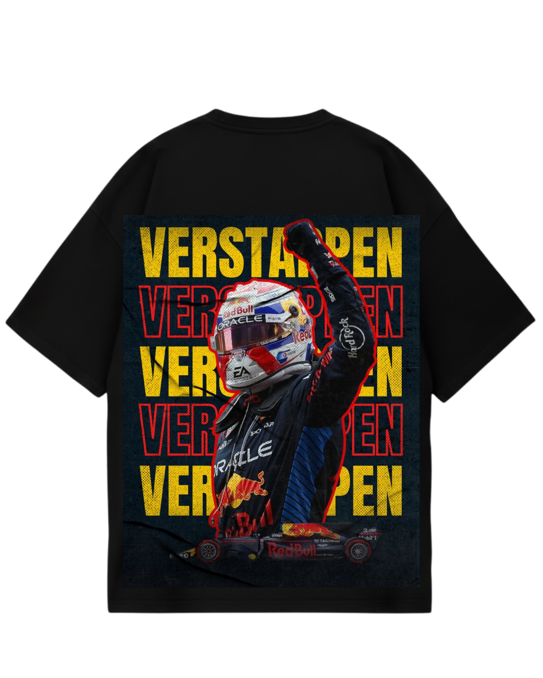 Max Verstappen Poster Black Oversized Tee