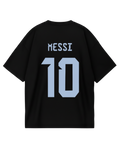 Argentina Messi Number Black Oversized Tee