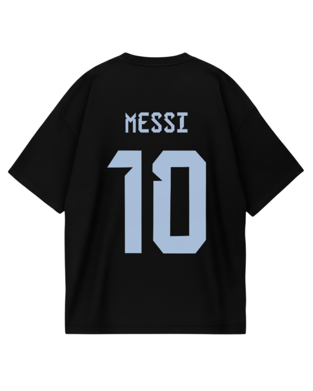 Argentina Messi Number Black Oversized Tee
