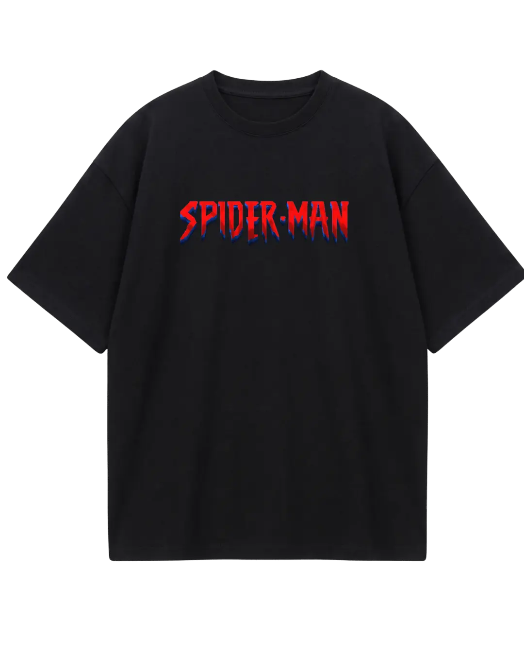 Spider Man Couple Black Oversized Tee