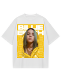 Billie Eilish Yellow White Oversized Tee
