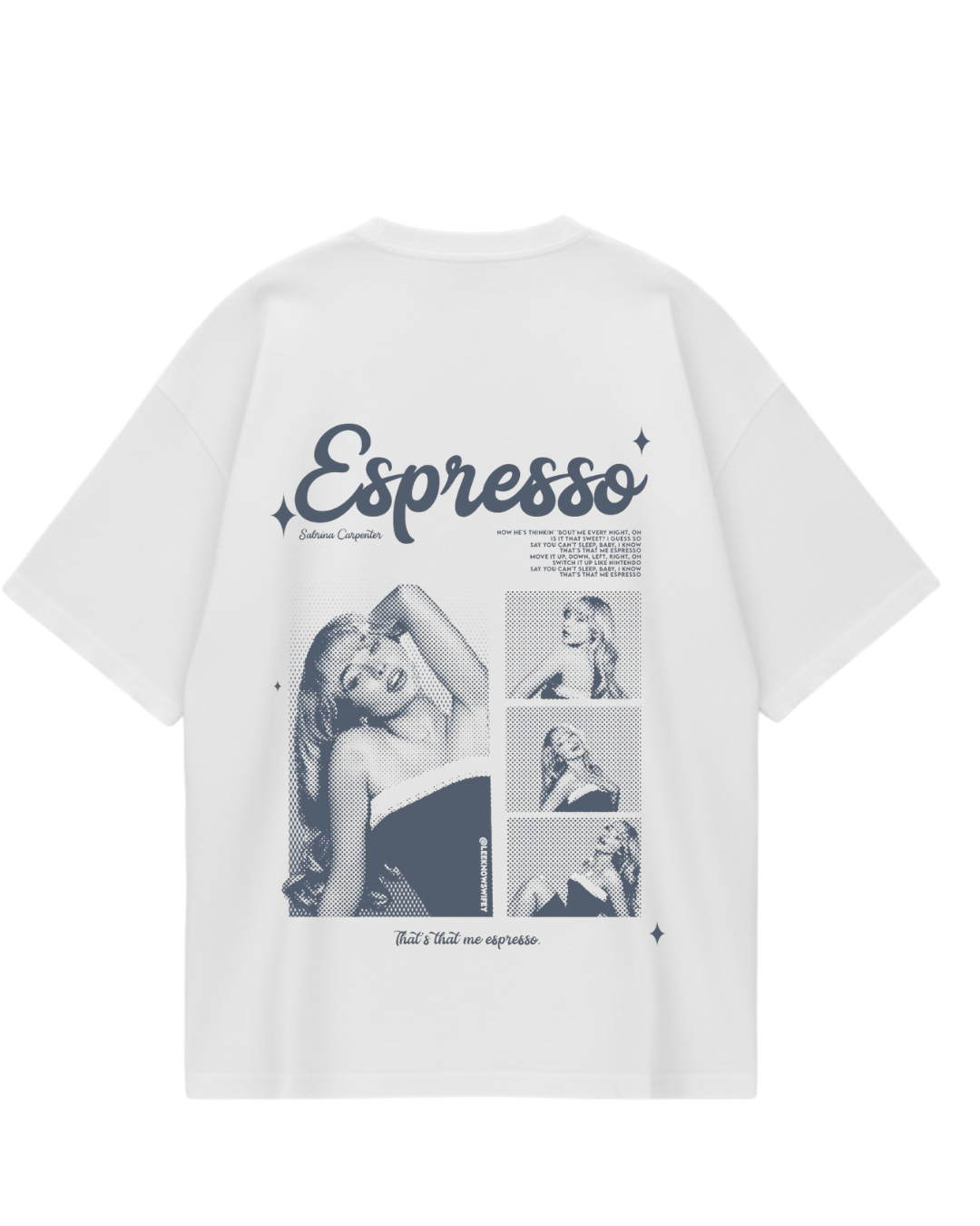 Sabrina Espresso White Oversized Tee