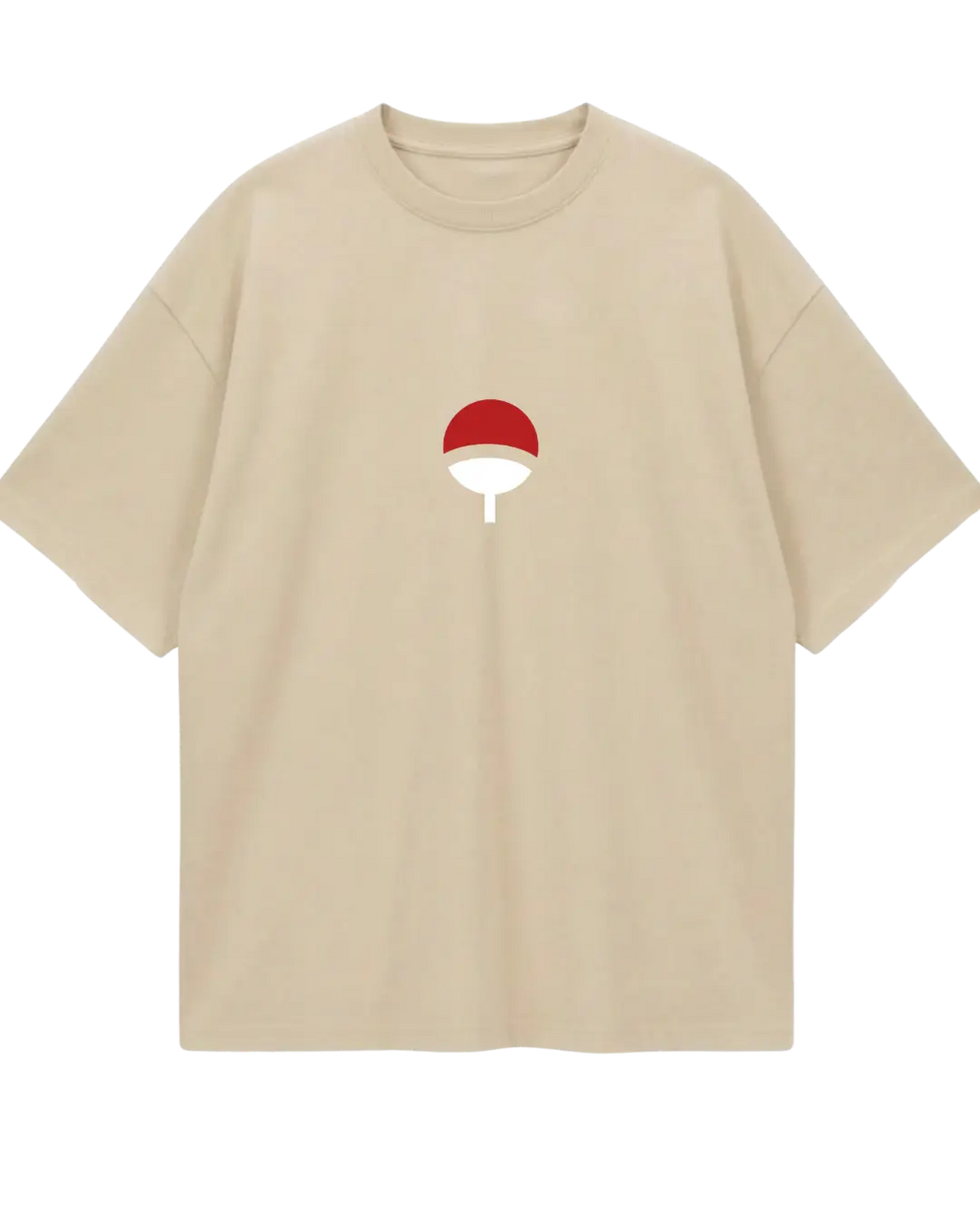 Naruto Sasuke Beige Oversized Tee