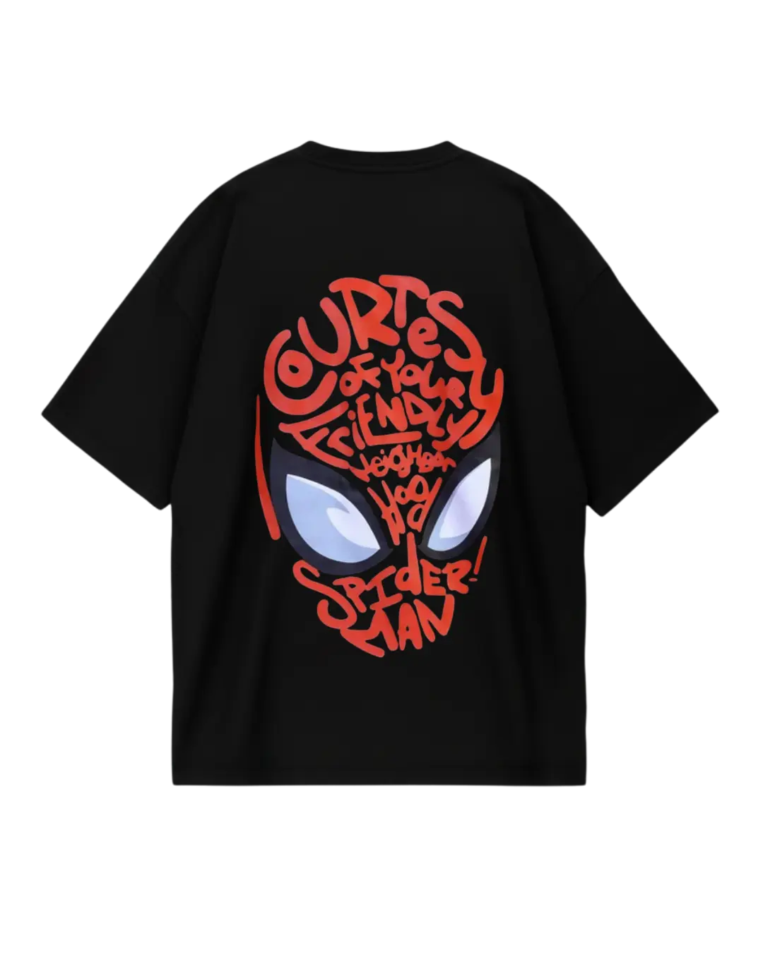 Spider Man Black Mask Oversized Tee