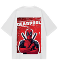 Deadpool White Poster Oversized Tee