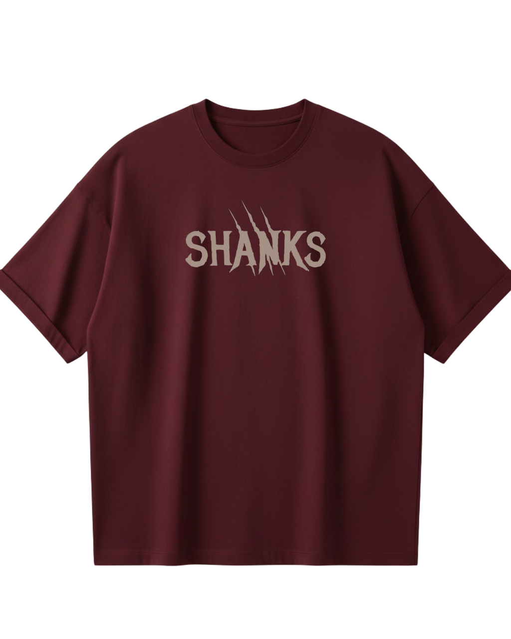 Maroon Shanks Oversized Tee