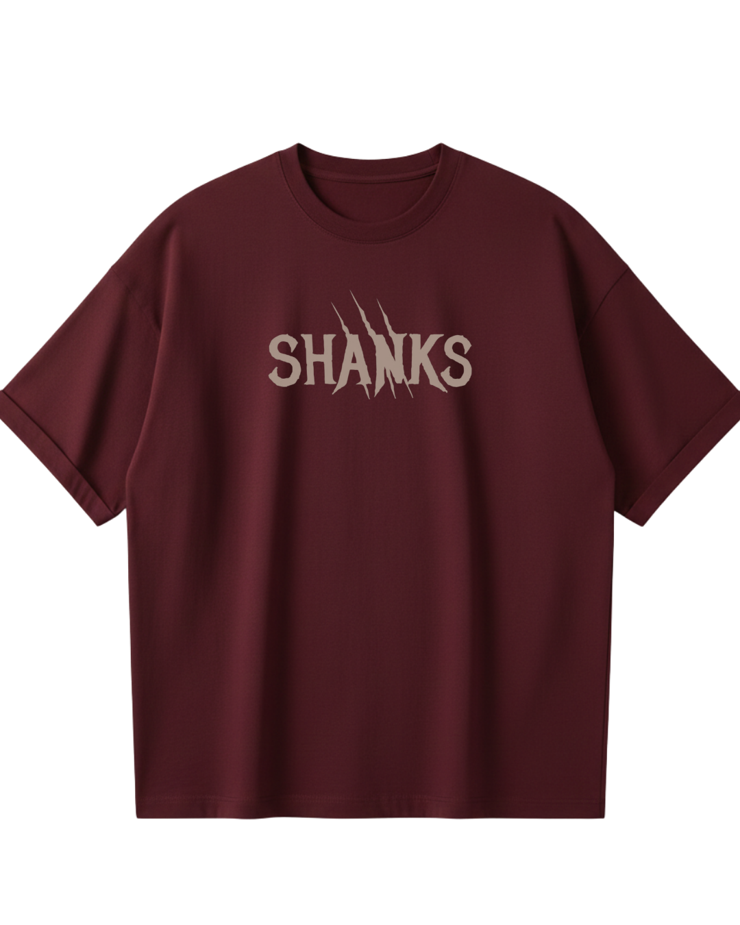 Maroon Shanks Oversized Tee