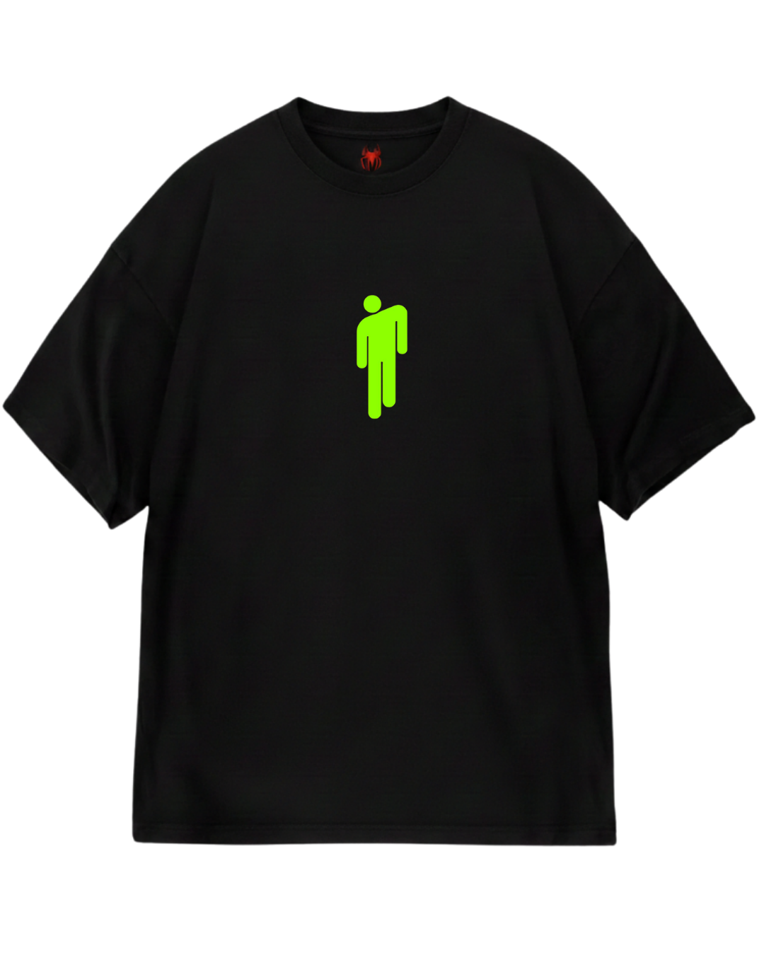 Billie Eilish Black Green Design Oversized Tee