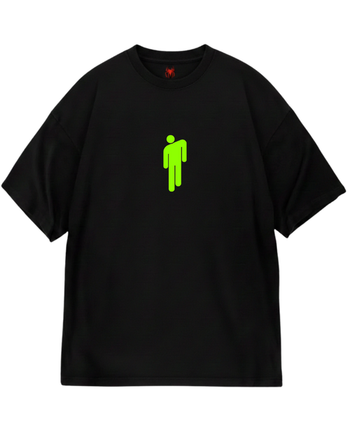 Billie Eilish Black Green Design Oversized Tee