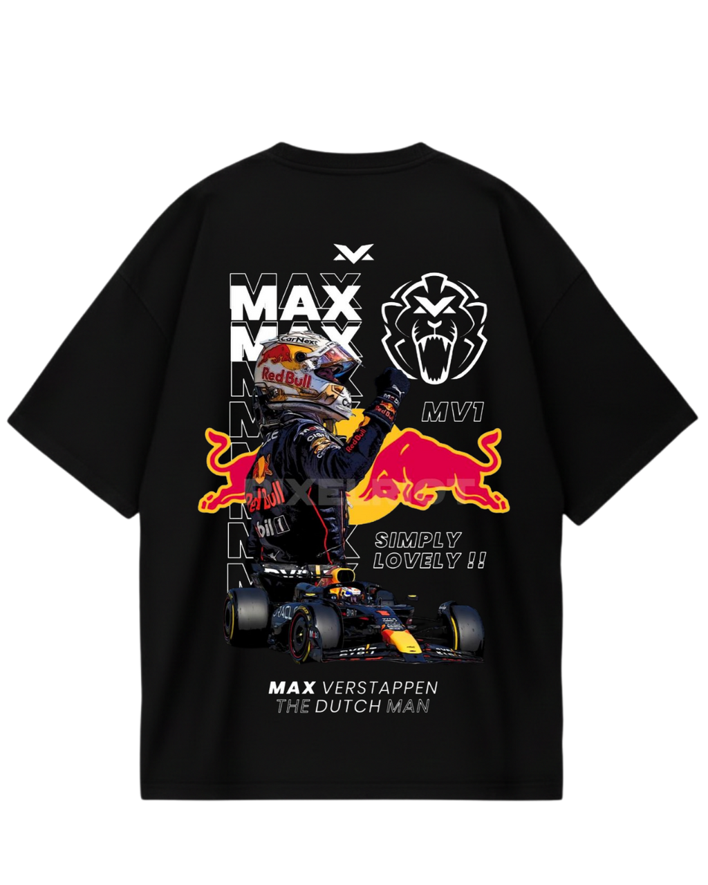 Max Verstappen RedBull Black Oversized Tee