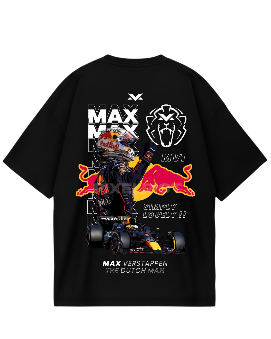 Max Verstappen RedBull Black Oversized Tee