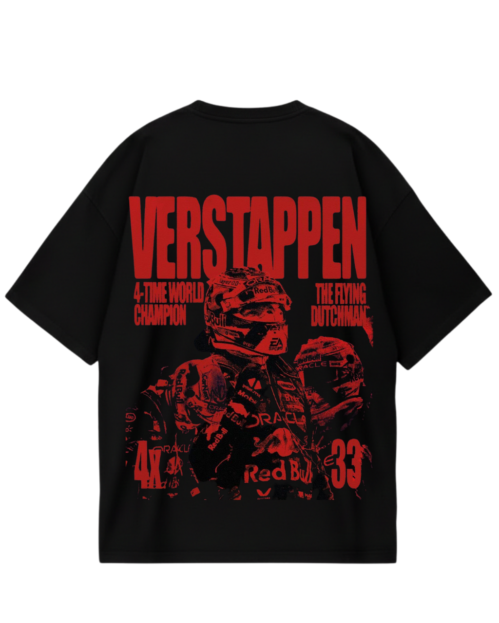 Max Verstappen Retro Black Oversized Tee