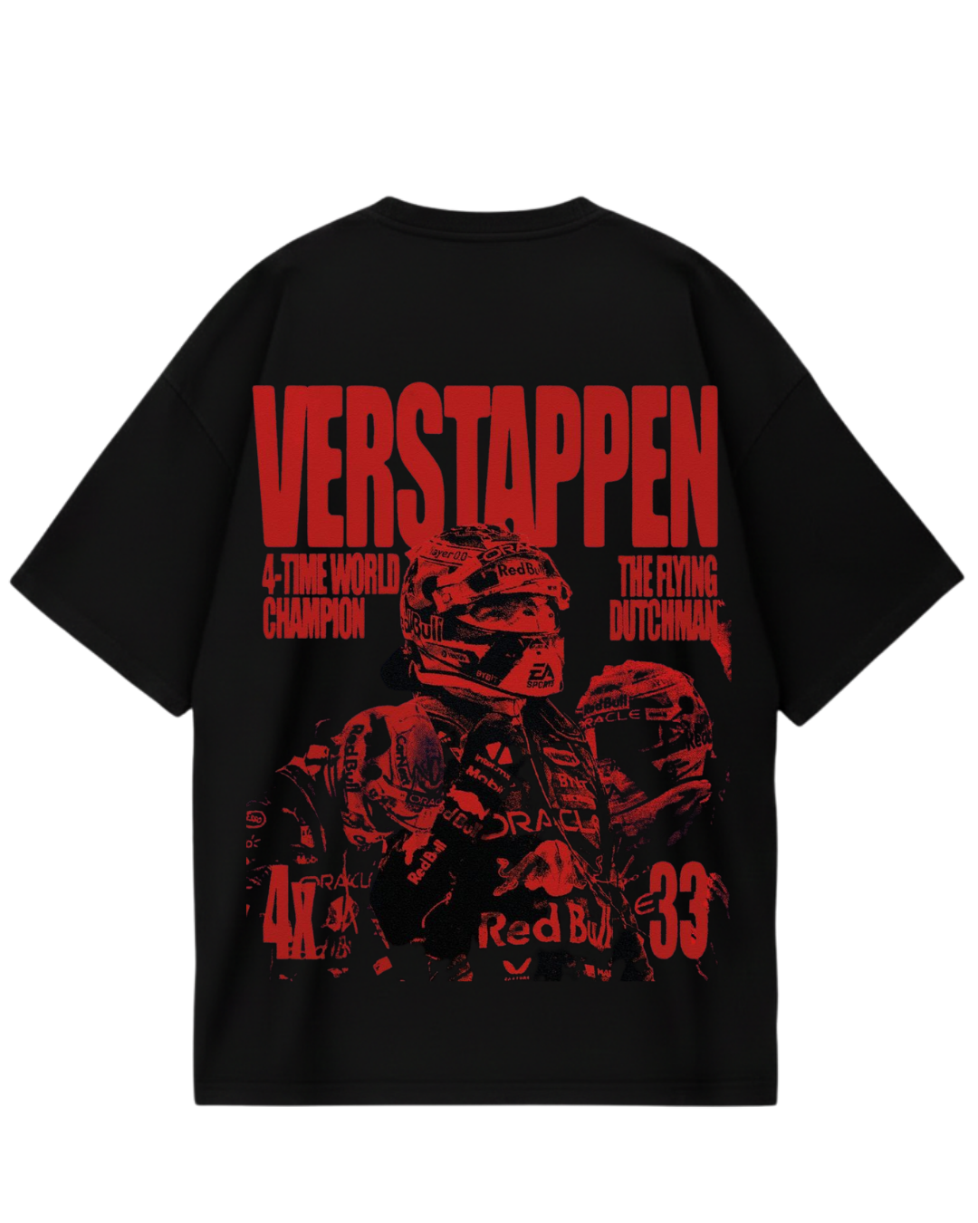 Max Verstappen Retro Black Oversized Tee