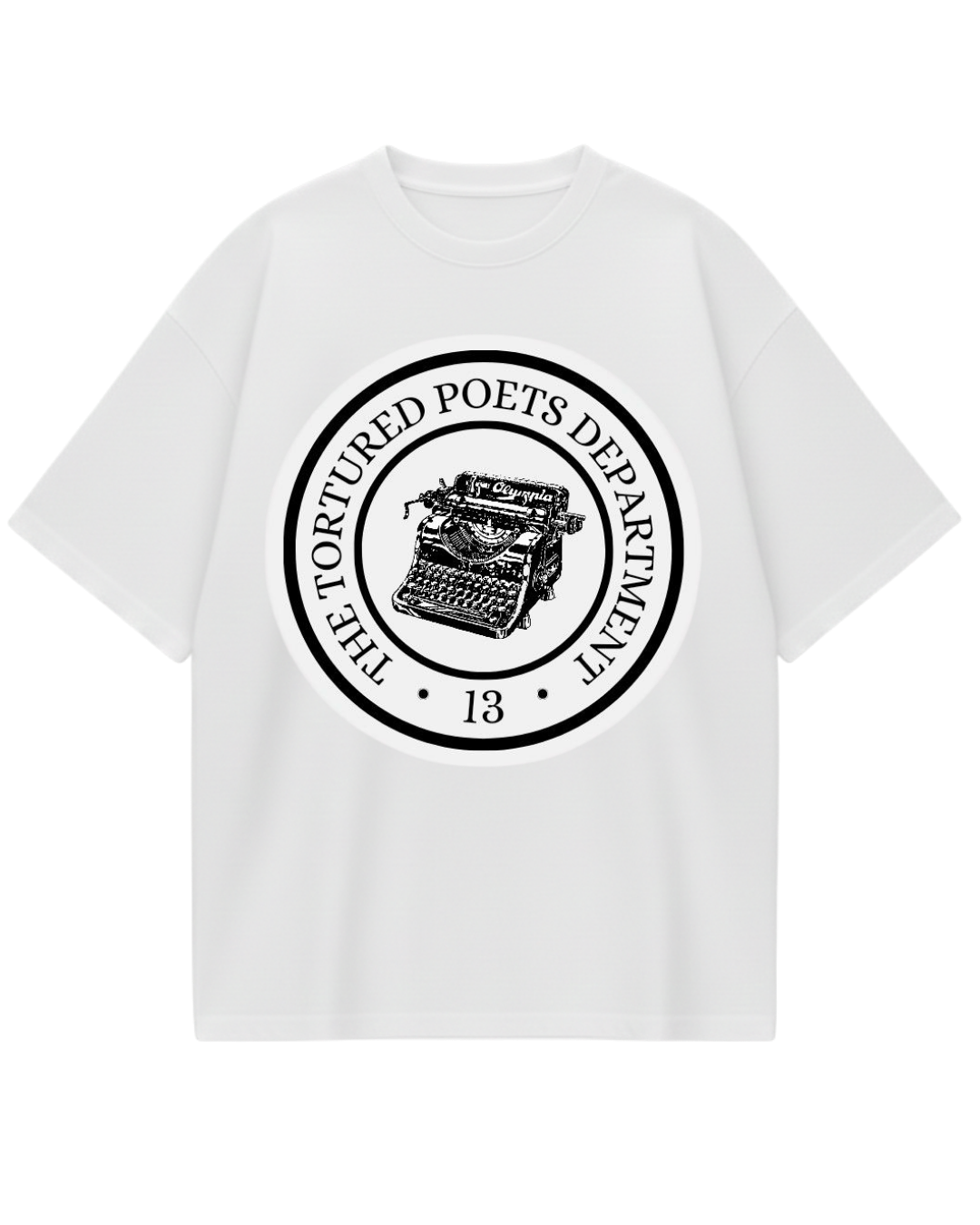 Taylor Swift TTPD White Oversized Tee