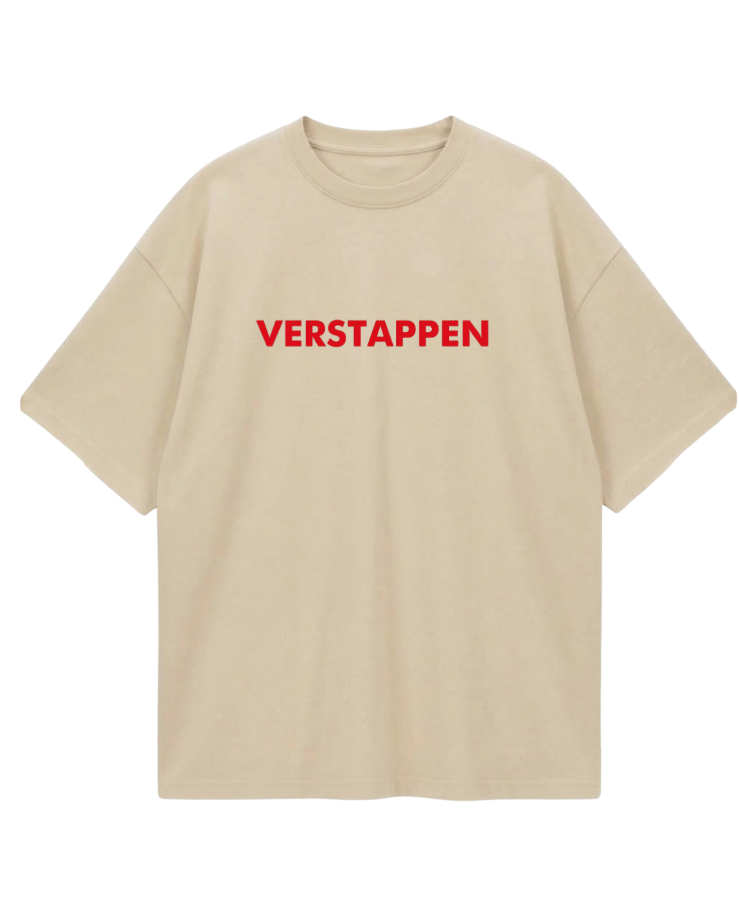 Max Verstappen Beige Oversized Tee
