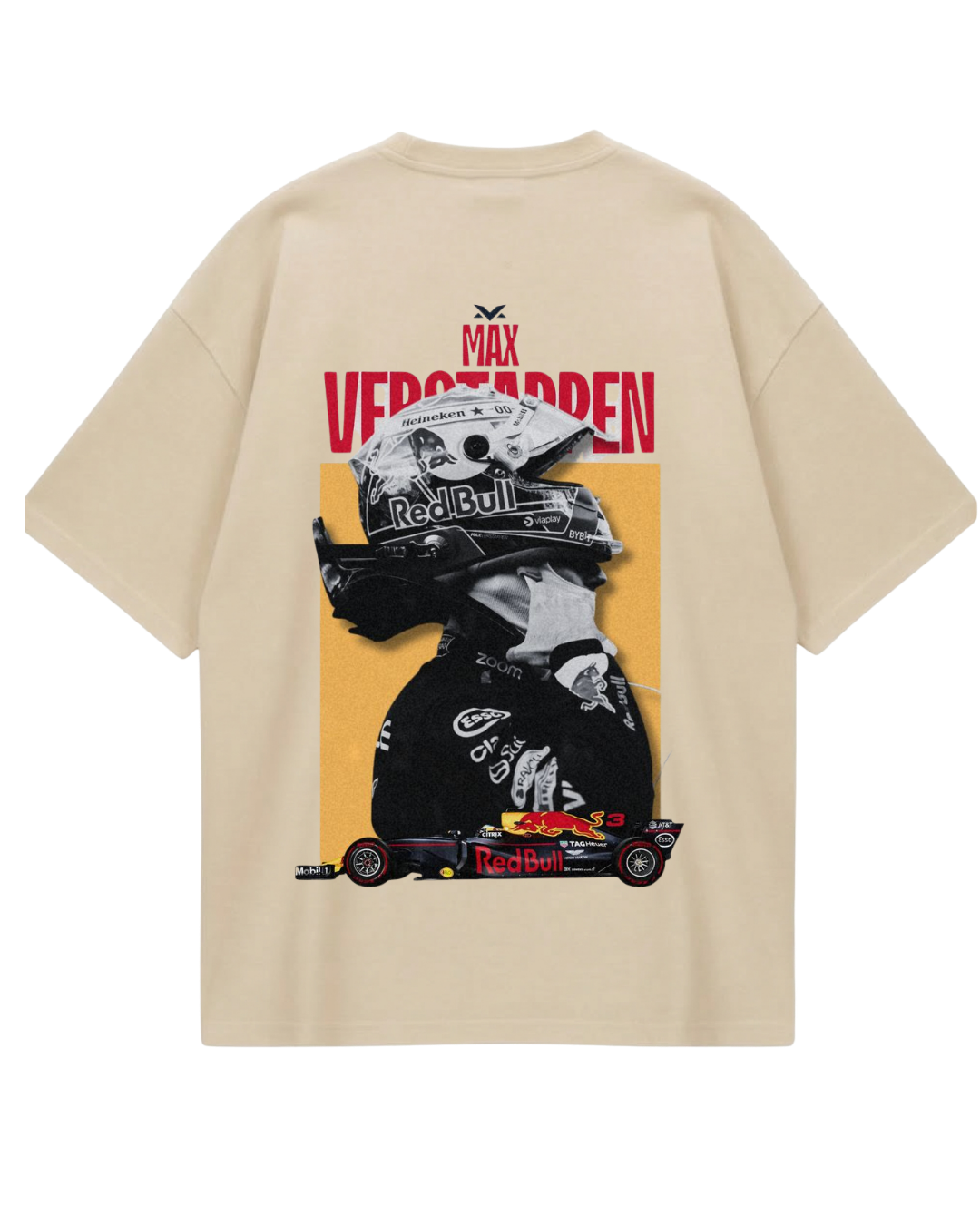 Max Verstappen Beige Oversized Tee