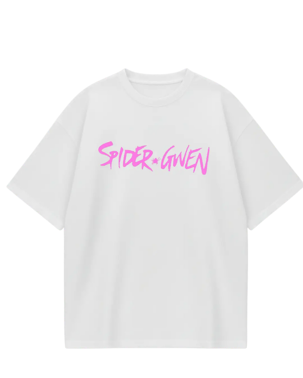 Spider Man Couple White Oversized Tee
