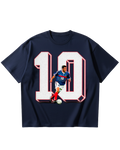 France Zidane Blue Oversized Tee