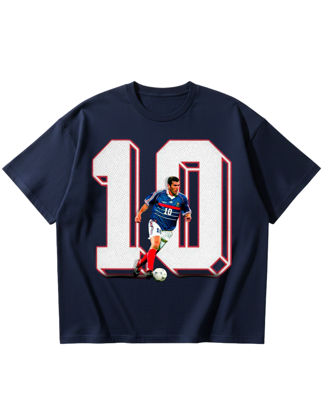 France Zidane Blue Oversized Tee