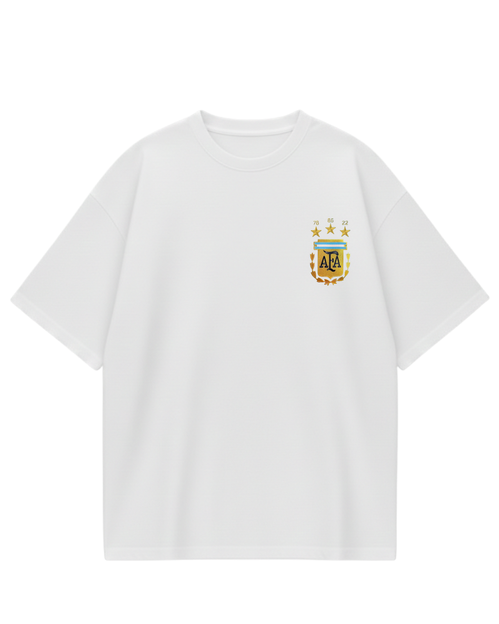 Argentina Messi White Oversized Tee