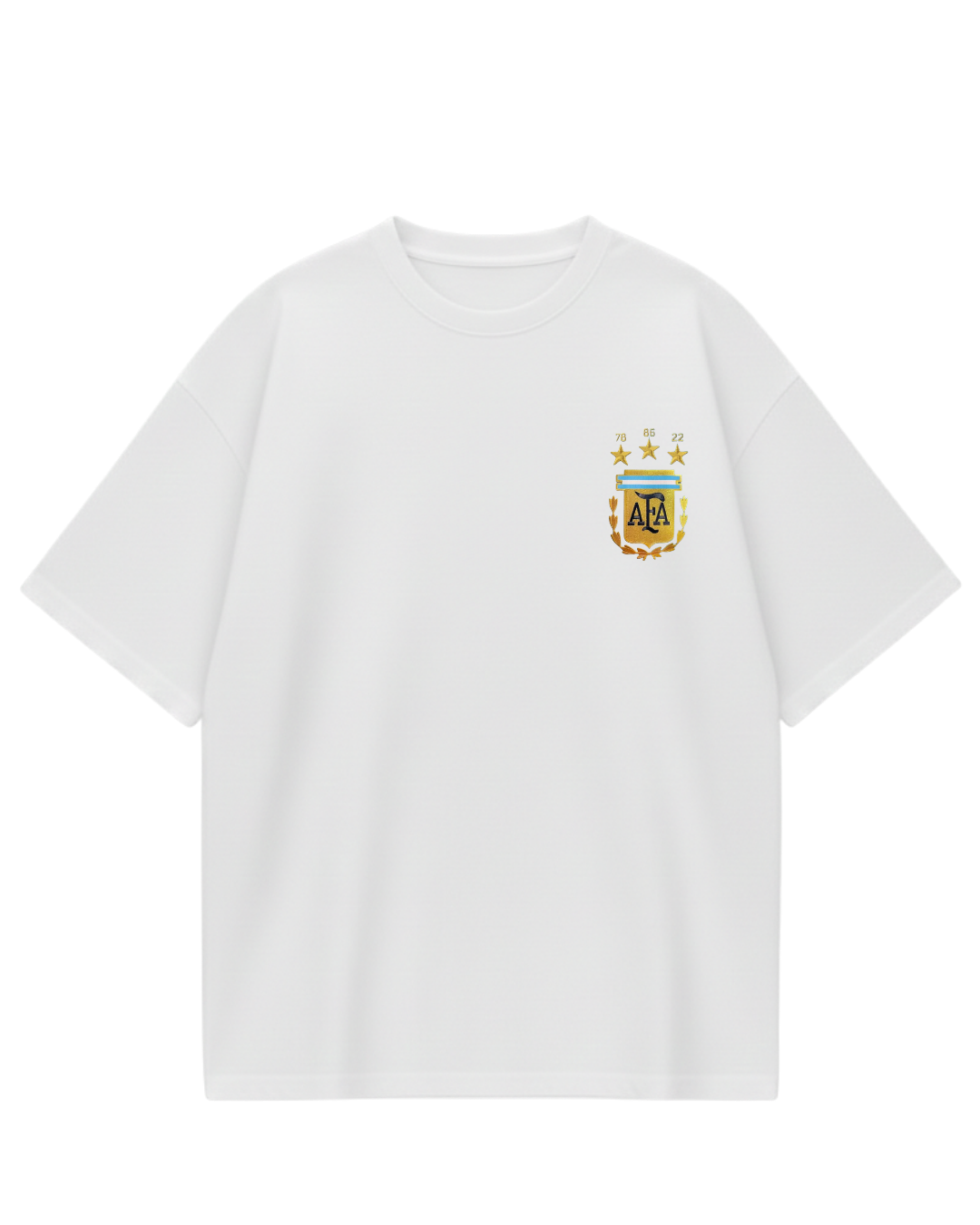 Argentina Messi White Oversized Tee