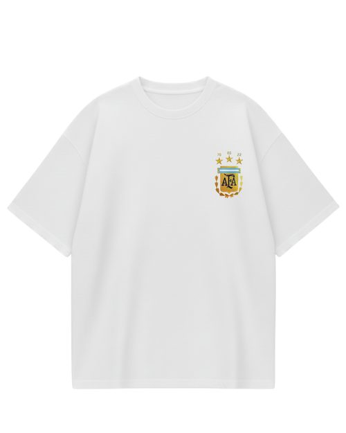 Argentina Messi White Oversized Tee