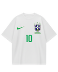 Brazil Neymar White Oversized Tee