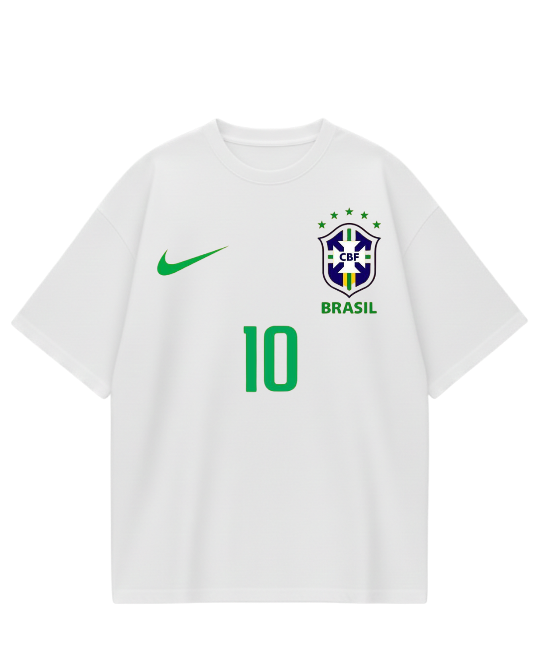 Brazil Neymar White Oversized Tee