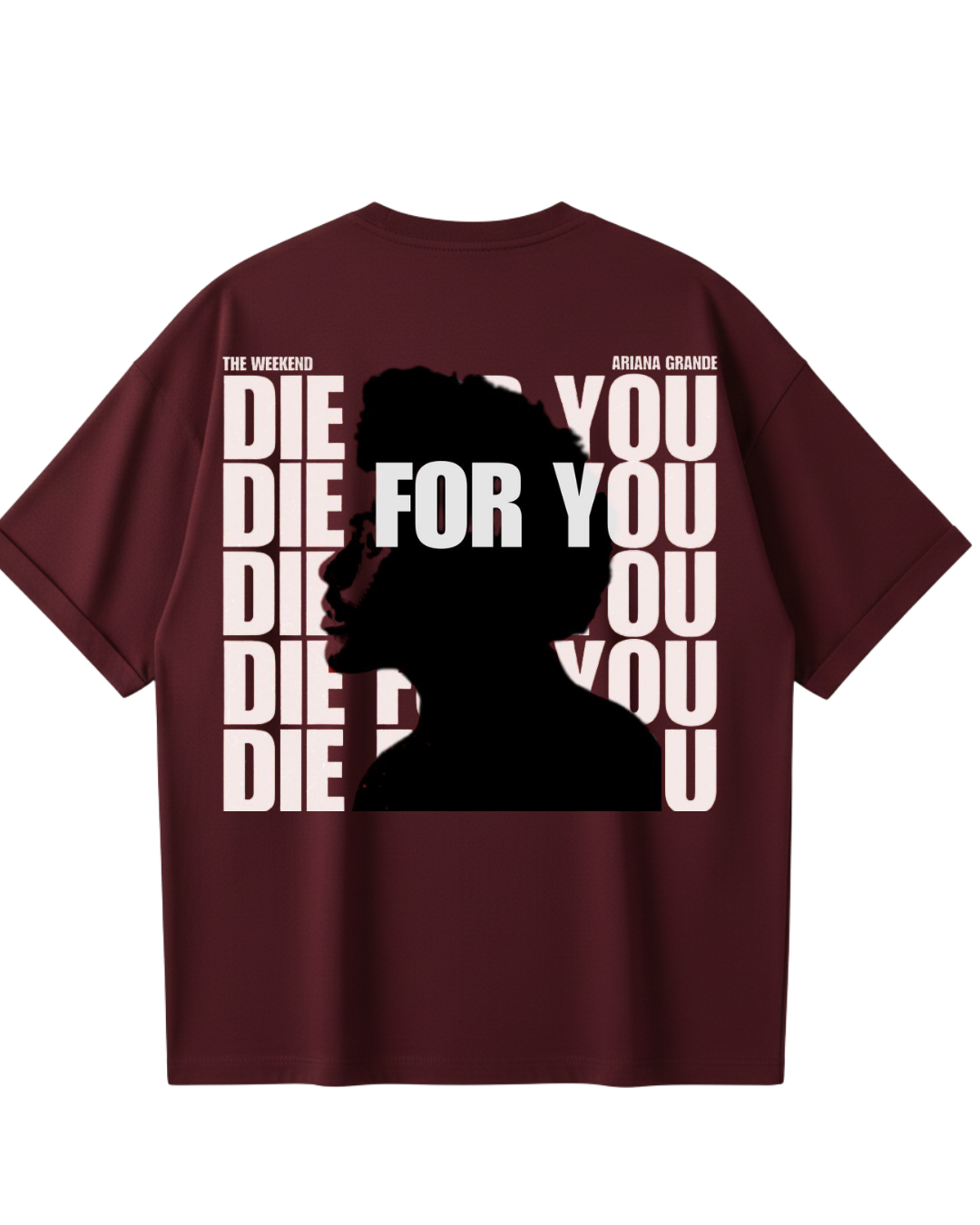 Weekend Maroon Oversized Tee