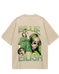 Billie Eilish Beige Green Oversized Tee