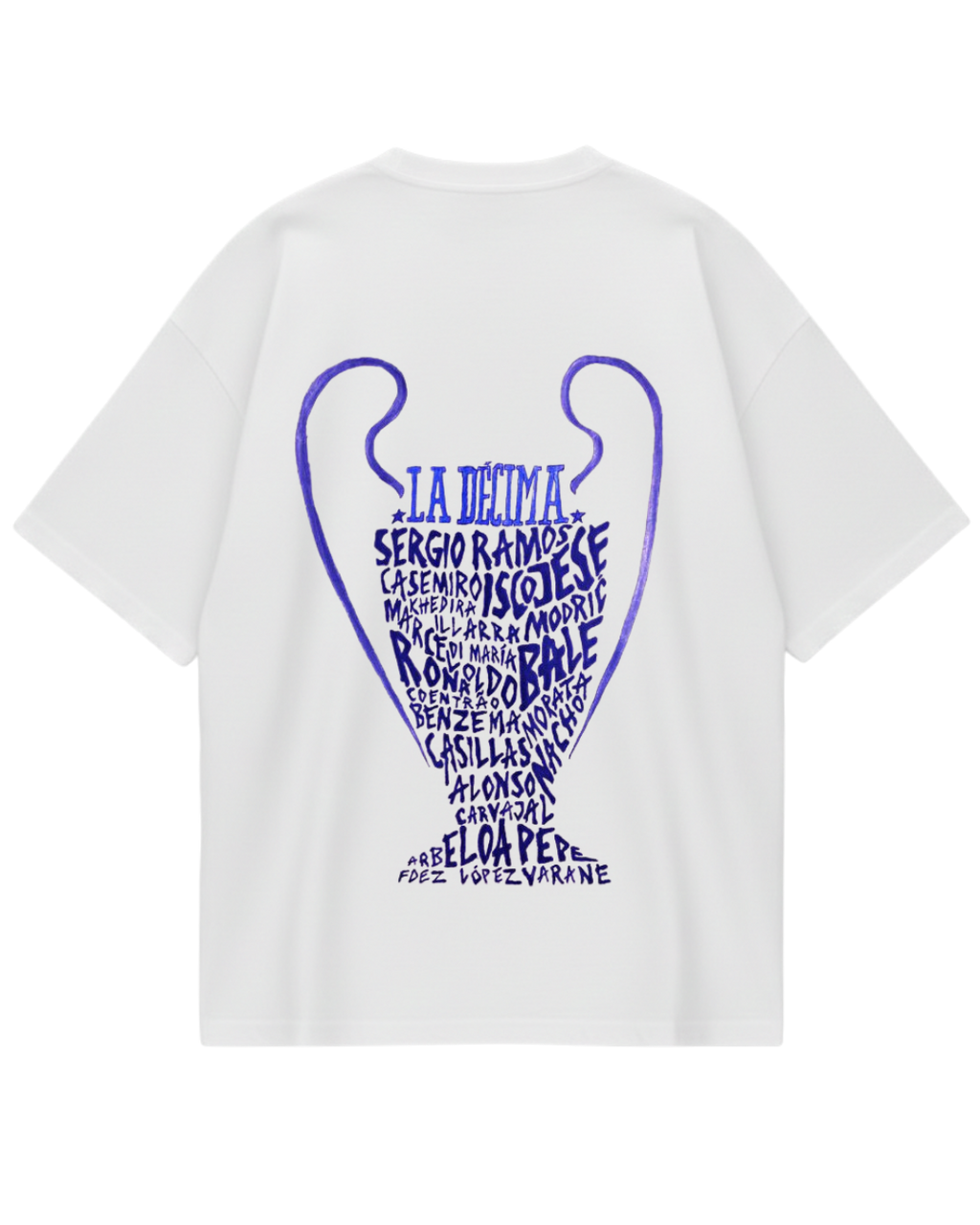 Real Madrid White Ucl Oversized Tee