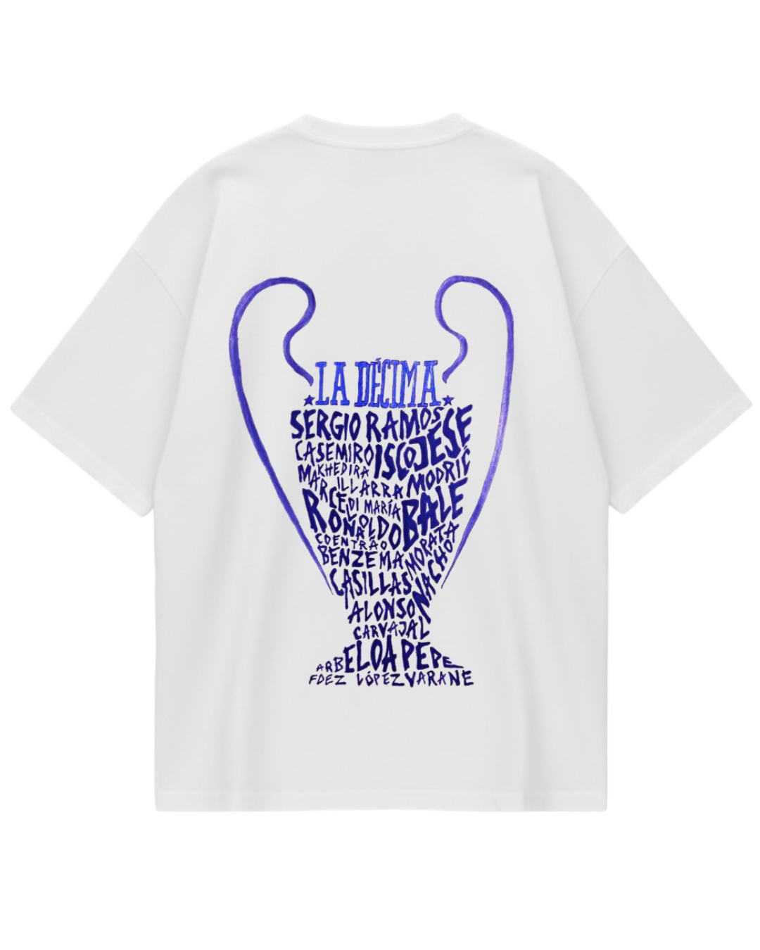Real Madrid White Ucl Oversized Tee