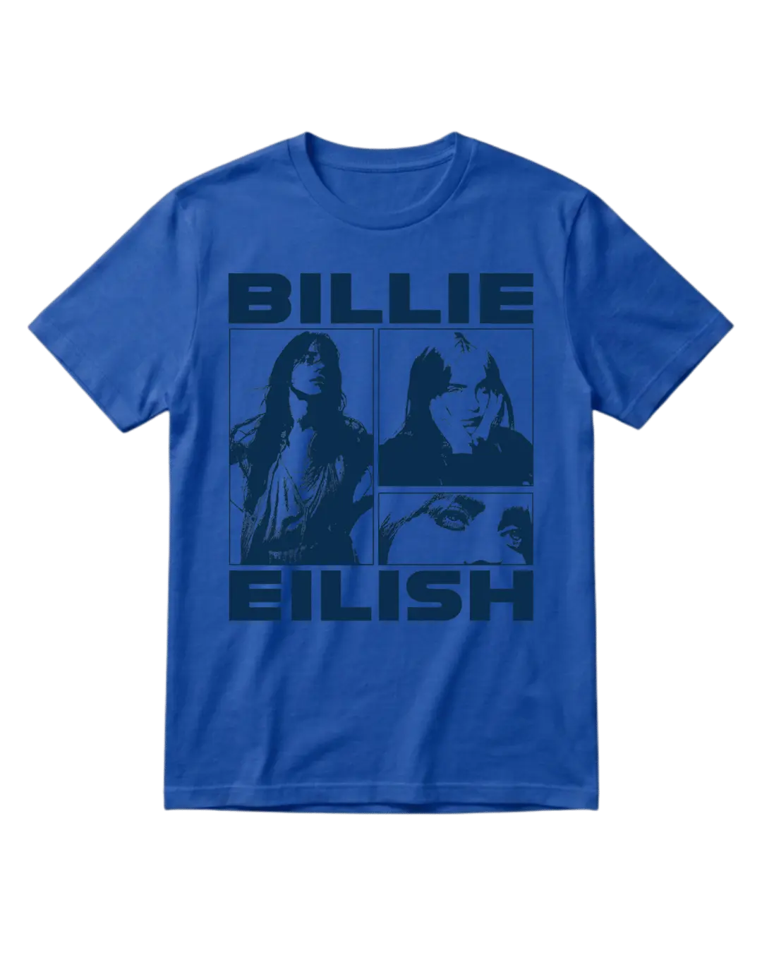 Billie Eilish Blue Half Sleeves