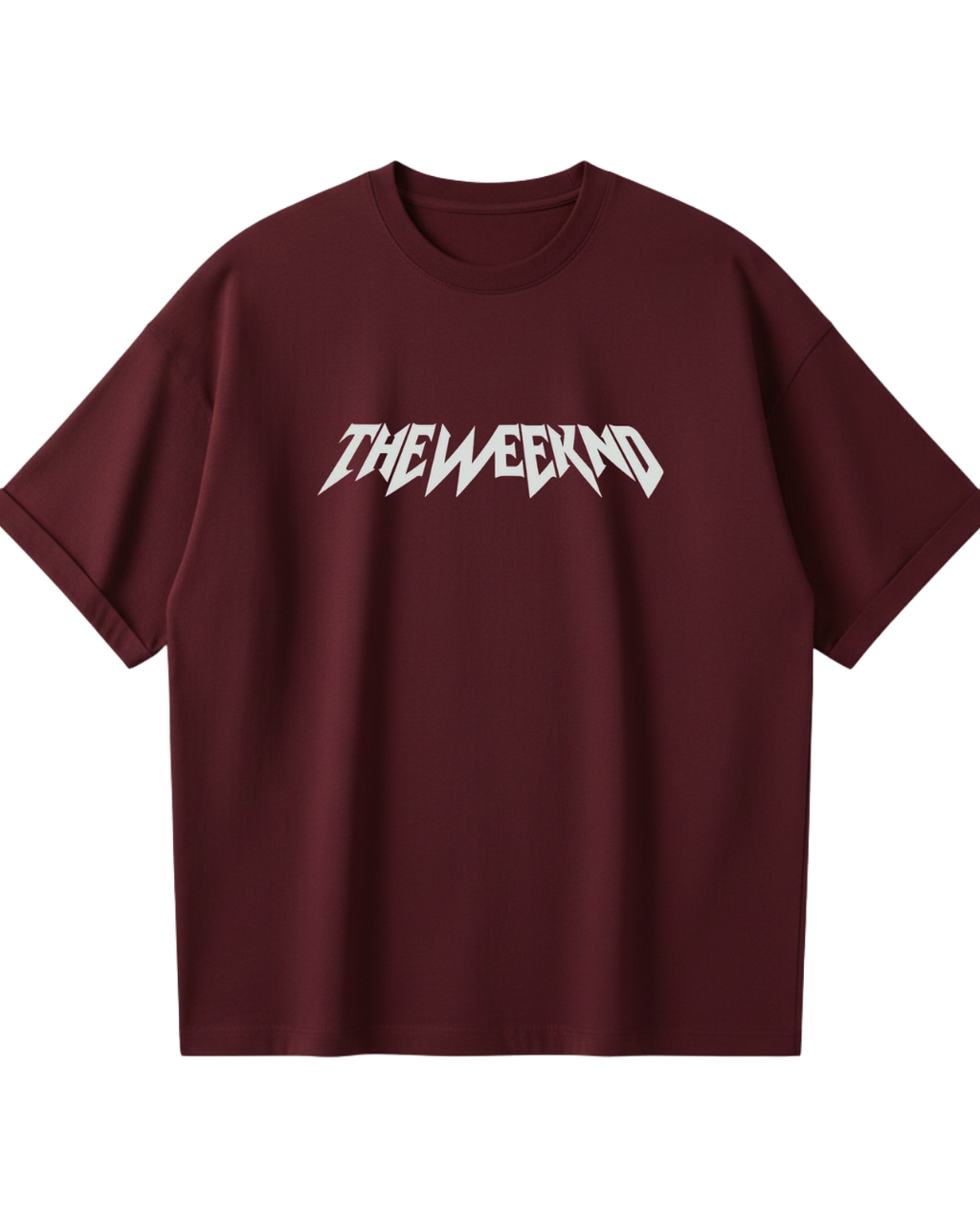 Weekend Maroon Oversized Tee