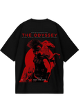 The Odyssey Black Red Oversized Tee
