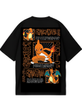 Charlizard Black Oversized Tee