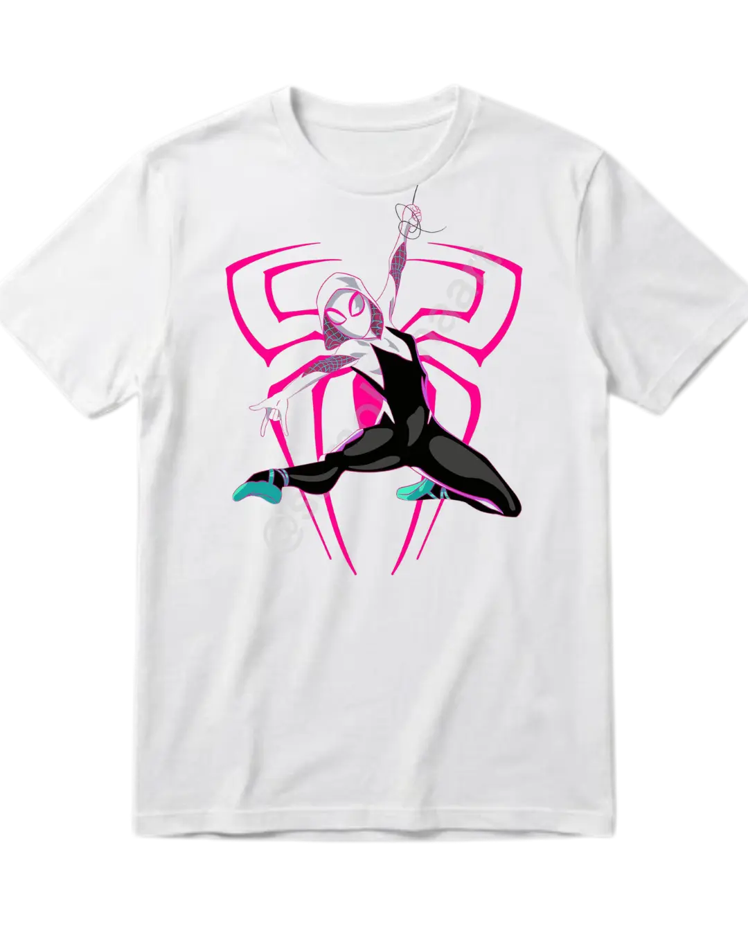 Spider Man White Gwen Designs Half Sleeves