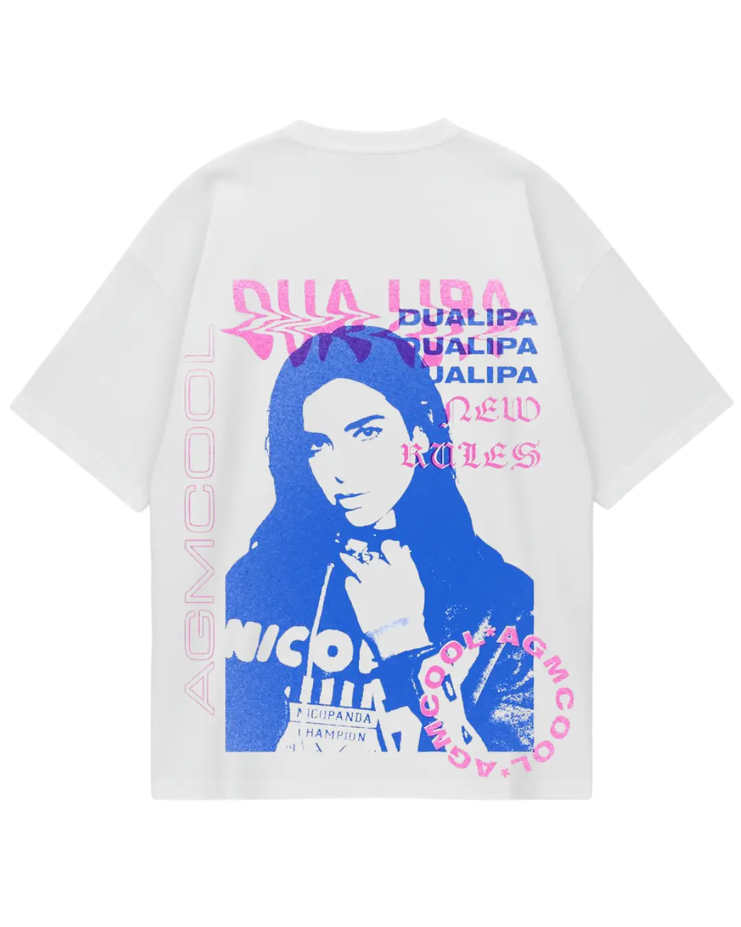 Dua Lipa White Oversized Tee