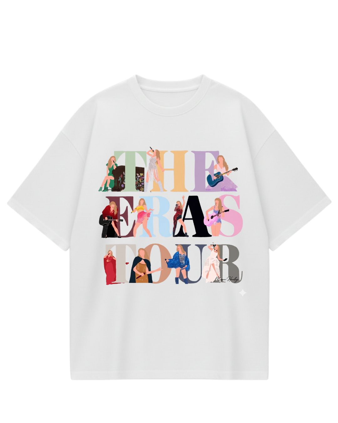 Taylor Swift Eras One White Oversized Tee