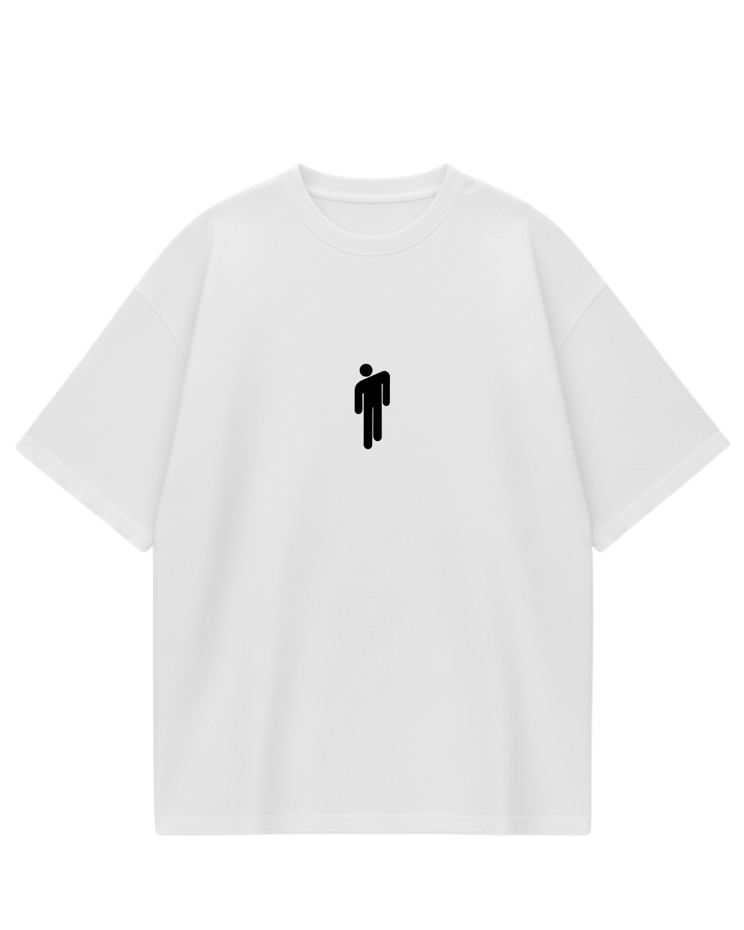 Billie Eilish White Blue Oversized Tee