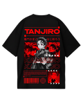 Demon Slayer Tanjiro Black Oversized Tee