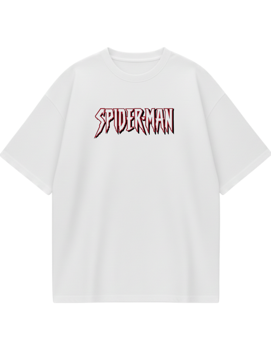 Spider Man White Oversized Tee