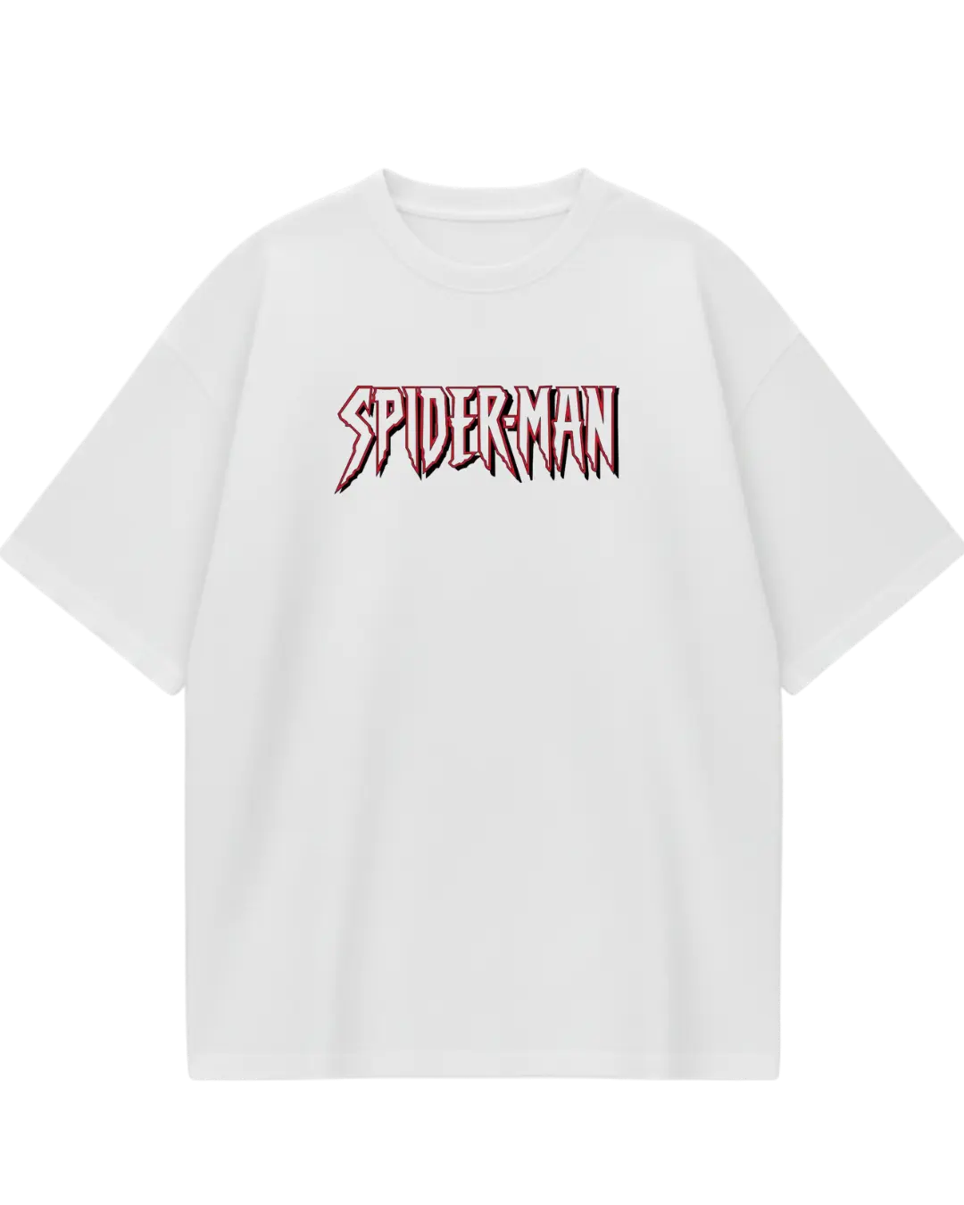 Spider Man White Oversized Tee