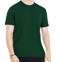 Plain Bottle Green Half Sleeves Tee