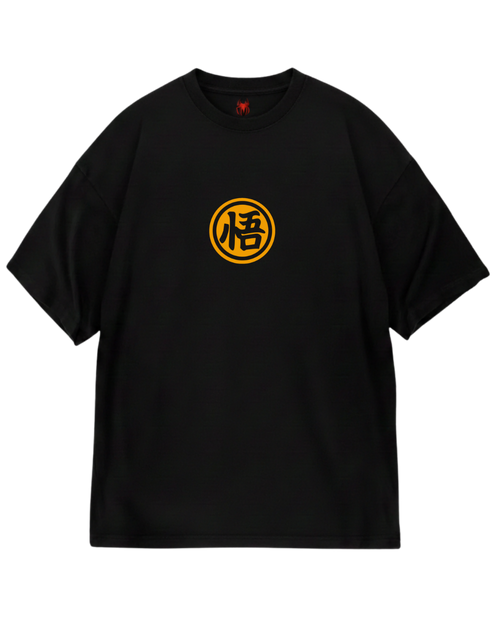 Black Goku Orange Oversized Tee