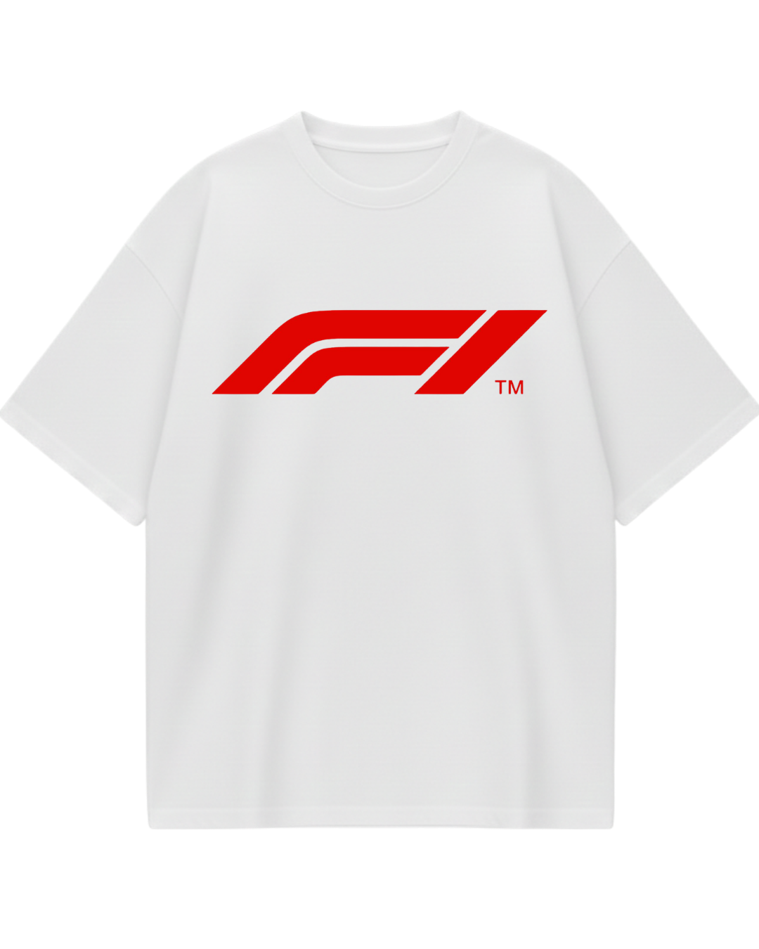 F1 White Oversized Tee